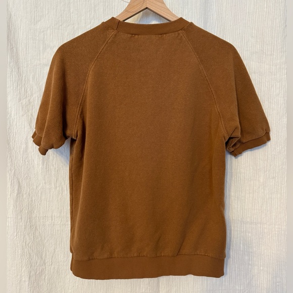Jungmaven Todos French Terry Raglan short sleeve sweatshirt in Copper - Picture 2 of 3